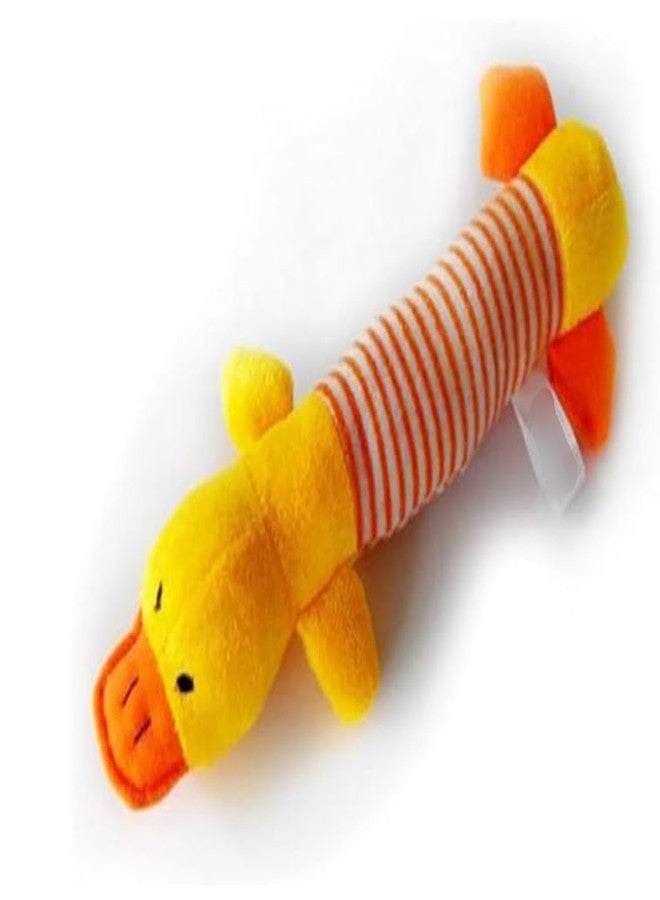 WLngtv Yellow Dog Squeaky, Pet Crinkle Animals Dog Chew for Small Dogs Medium Dogs Squeeky Doggie Puppy Squeak Interactive Yellow Duck - Image 1